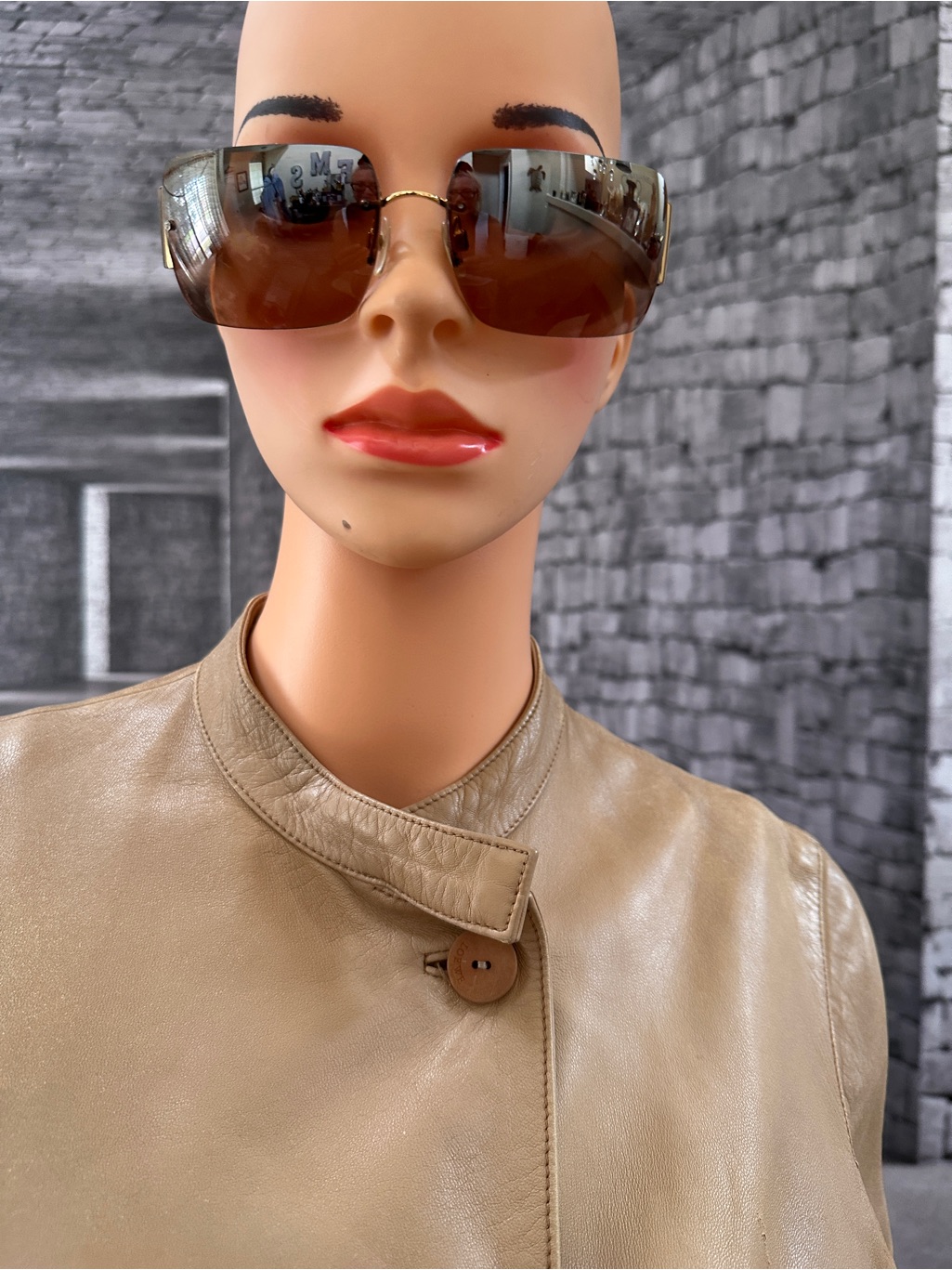 Chanel Brown Gradient Rimless Sunglasses